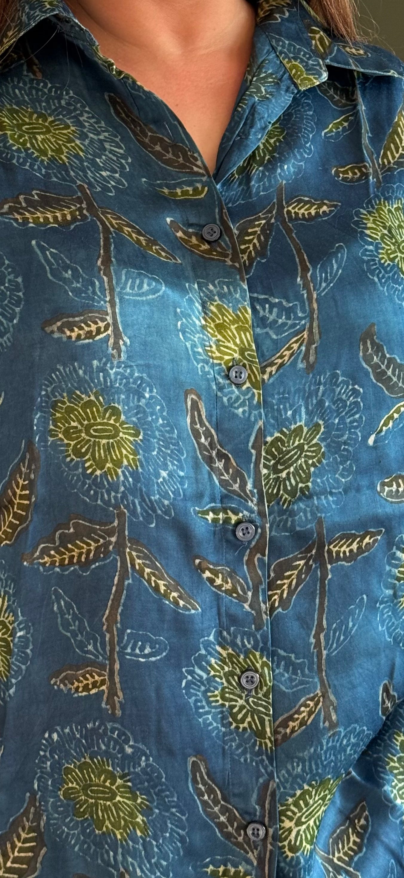 Ajrakh Vanaspati Modal Shirt