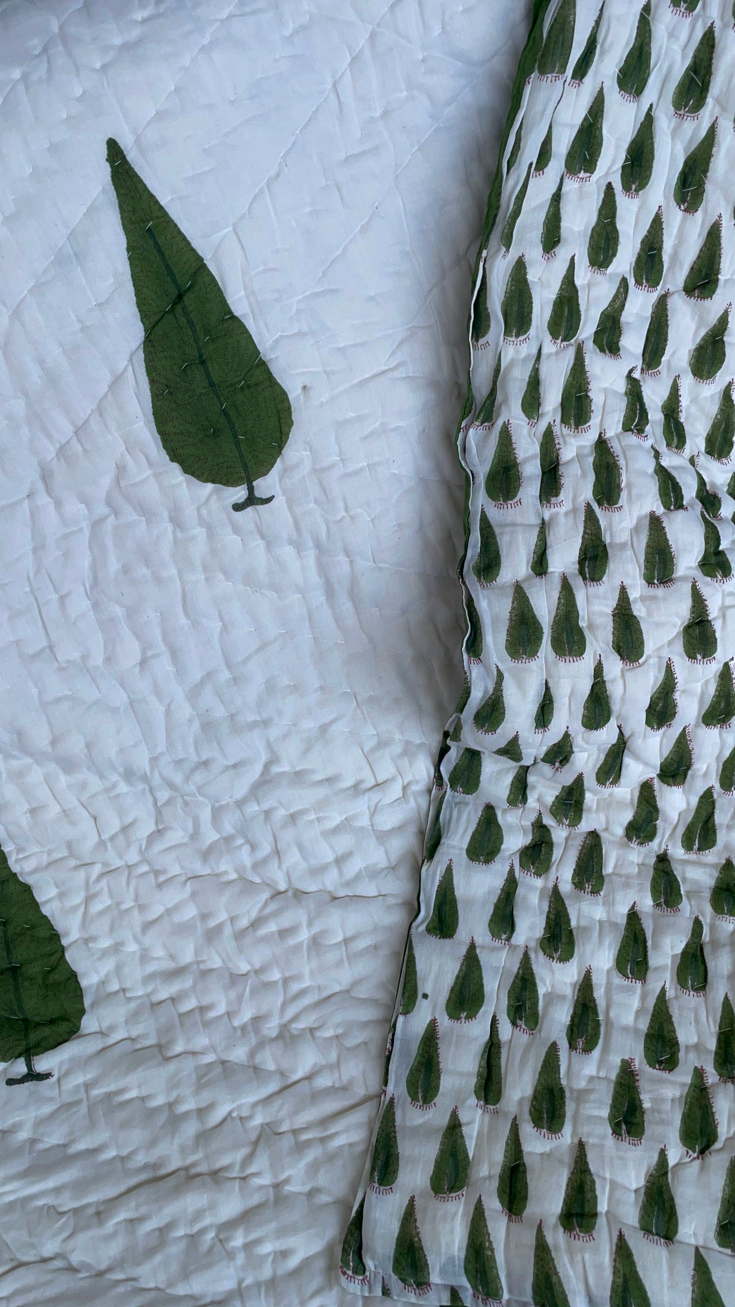 Cypress Hand Block Printed Double Quilt