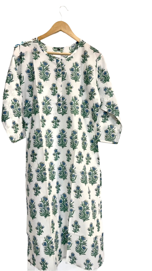 Block Print Straight Kurta -6